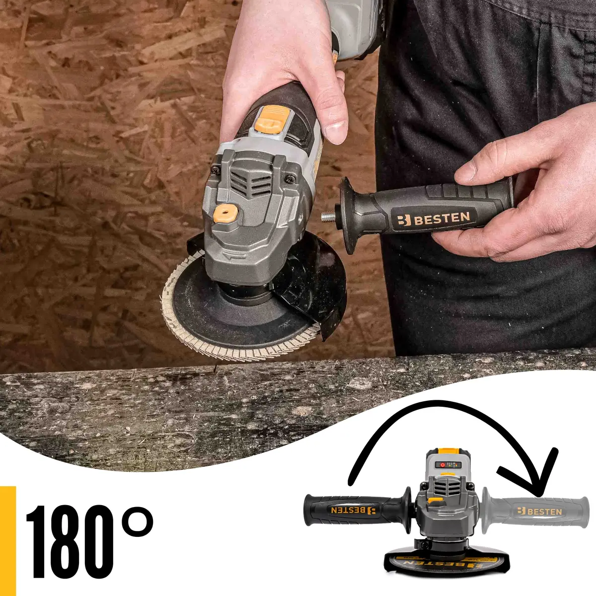 Szlifierka kątowa BESTEN BE-2851 - ergonomiczny kształt